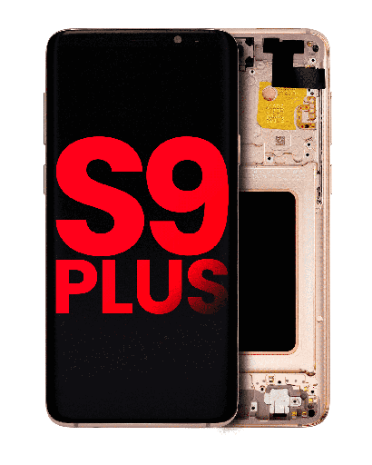 OLED Assembly With Frame Compatible For Samsung Galaxy S9 Plus (Aftermarket Plus) (Sunrise Gold)