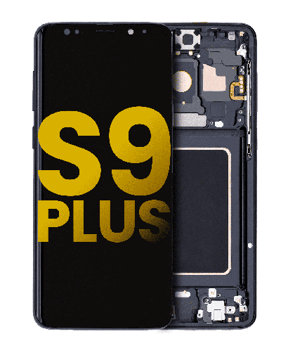 OLED Assembly With Frame Compatible For Samsung Galaxy S9 Plus (Refurbished) (Midnight Black)