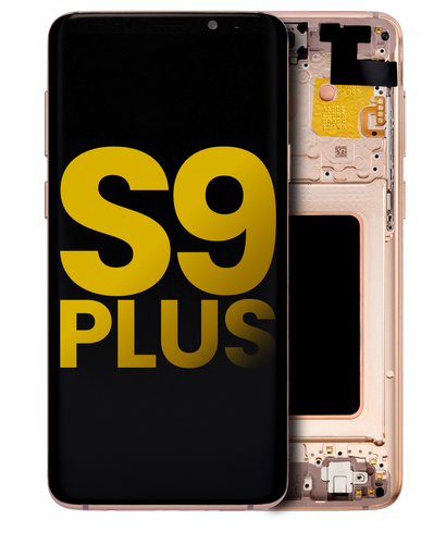 OLED Assembly With Frame Compatible For Samsung Galaxy S9 Plus (Refurbished) (Sunrise Gold)