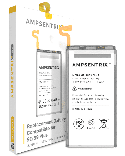 Replacement Battery Compatible For Samsung Galaxy S9 Plus (AmpSentrix Pro)