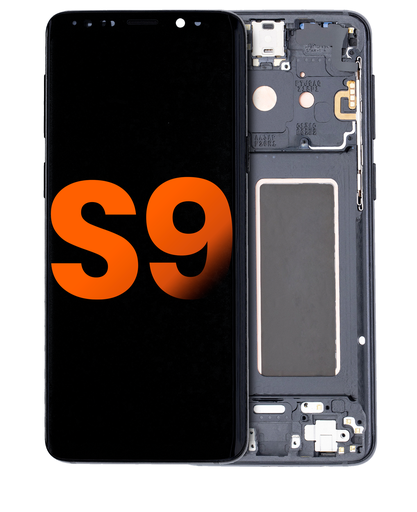 OLED Assembly With Frame Compatible For Samsung Galaxy S9 (Blemish: Grade D) (Midnight Black)