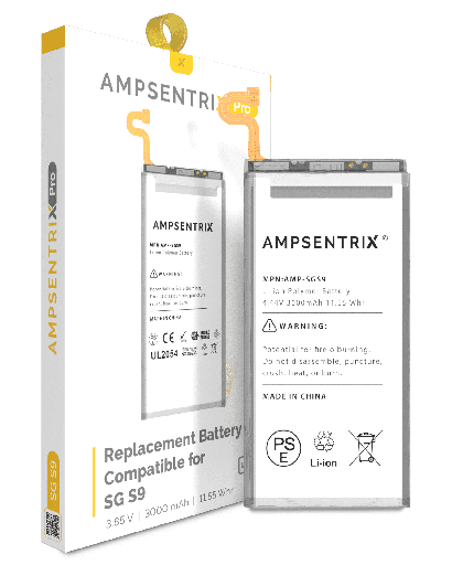 Replacement Battery Compatible For Samsung Galaxy S9 (AmpSentrix Pro)