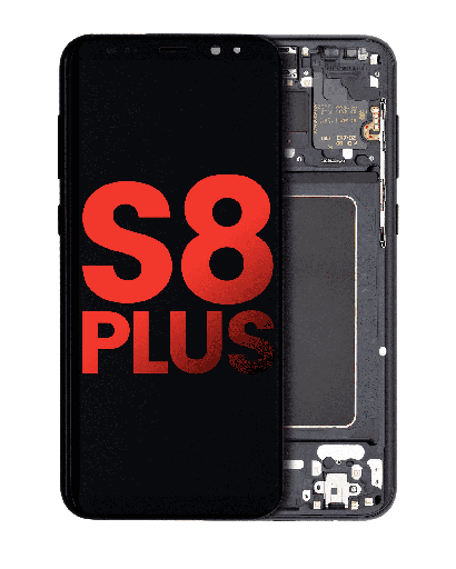 OLED Assembly With Frame Compatible For Samsung Galaxy S8 Plus (Aftermarket Plus) (Midnight Black)