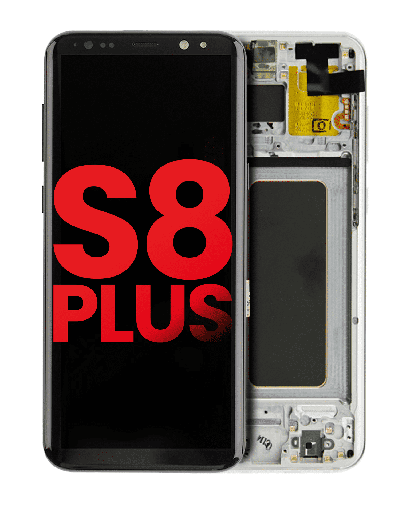 OLED Assembly With Frame Compatible For Samsung Galaxy S8 Plus (Aftermarket Plus) (Arctic Silver)
