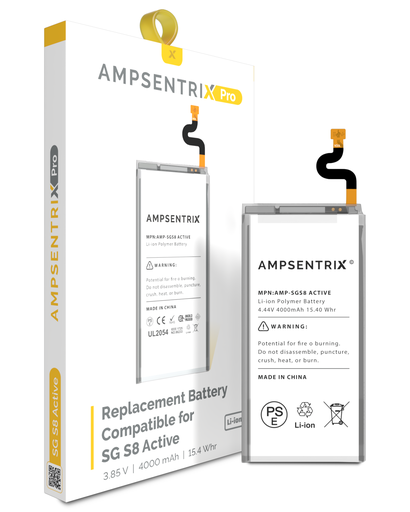 Replacement Battery Compatible For Samsung Galaxy S8 Active (AmpSentrix Pro)
