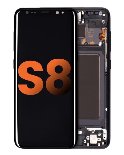 OLED Assembly With Frame Compatible For Samsung Galaxy S8 (Blemish: Grade A) (Midnight Black)