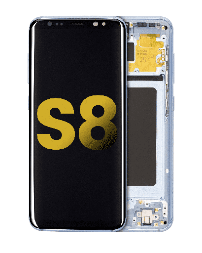 OLED Assembly With Frame Compatible For Samsung Galaxy S8 (Refurbished) (Coral Blue)