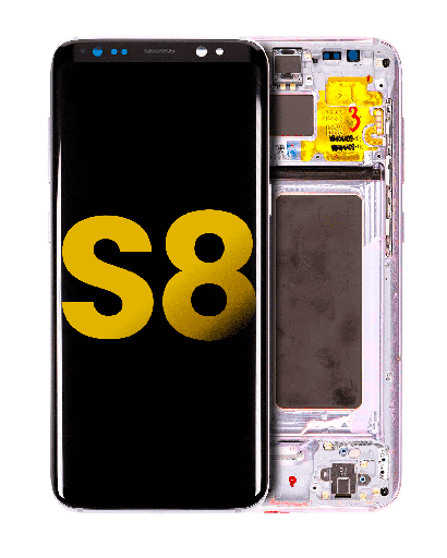 OLED Assembly With Frame Compatible For Samsung Galaxy S8 (Refurbished) (Orchid Gray)