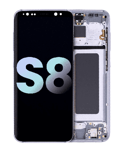 OLED Assembly With Frame Compatible For Samsung Galaxy S8 (Service Pack) (Orchid Gray)