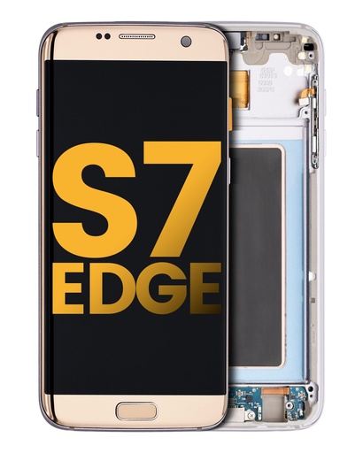 OLED Assembly With Frame Compatible For Samsung Galaxy S7 Edge (All US Models / G935A) (Refurbished) (Gold Platinum)