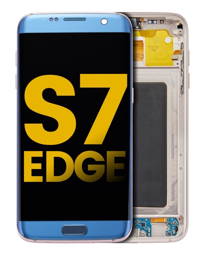 OLED Assembly With Frame Compatible For Samsung Galaxy S7 Edge (All US Models / G935A) (Refurbished) (Blue Coral)
