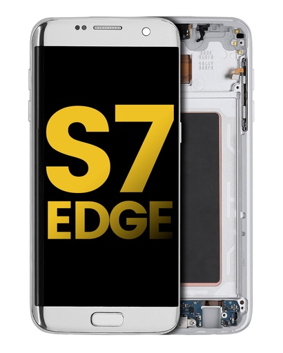 OLED Assembly With Frame Compatible For Samsung Galaxy S7 Edge (All US Models / G935A) (Refurbished) (Silver)
