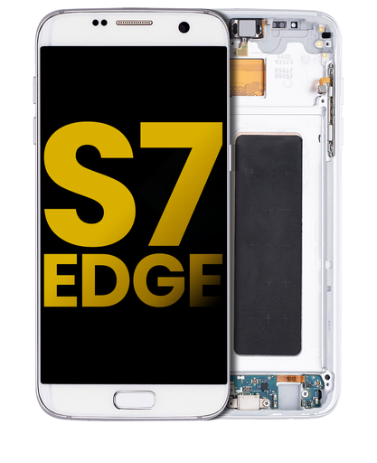 OLED Assembly With Frame Compatible For Samsung Galaxy S7 Edge (All US Models / G935A) (Refurbished) (White Pearl)