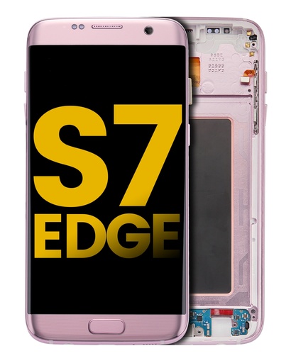 OLED Assembly With Frame Compatible For Samsung Galaxy S7 Edge (All US Models / G935A) (Refurbished) (Rose Gold)