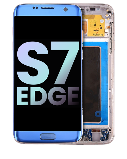 OLED Assembly With Frame Compatible For Samsung Galaxy S7 Edge (All US Models / G935A) (Service Pack) (Coral Blue)