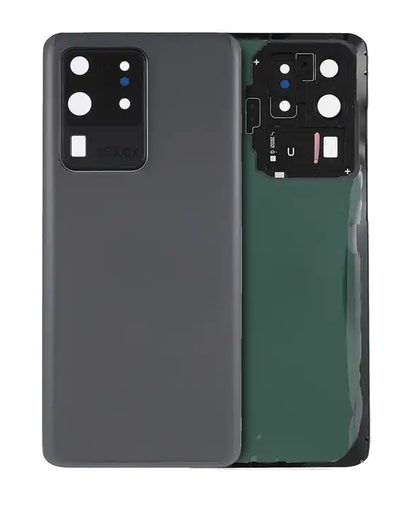 Back Cover Glass With Camera Lens Compatible For Samsung Galaxy S20 Ultra (Service Pack) (Cosmic Gray)