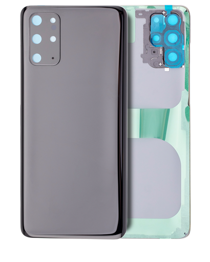 Back Cover Glass With Camera Lens Compatible For Samsung Galaxy S20 Plus (No Logo) (Aftermarket Plus) (Cosmic Black)