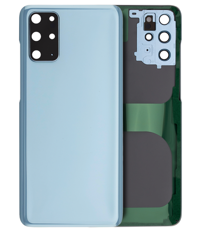 Back Cover Glass With Camera Lens Compatible For Samsung Galaxy S20 Plus (No Logo) (Aftermarket Plus) (Cloud Blue)