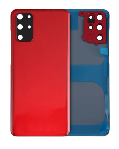 Back Cover Glass With Camera Lens Compatible For Samsung Galaxy S20 Plus (Service Pack) (Aura Red)