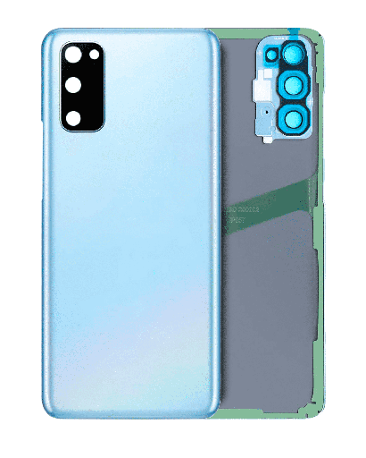 Back Cover Glass With Camera Lens Compatible For Samsung Galaxy S20 (No Logo) (Aftermarket Plus) (Cloud Blue)
