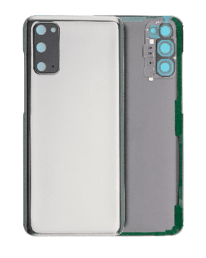 Back Cover Glass With Camera Lens Compatible For Samsung Galaxy S20 (No Logo) (Aftermarket Plus) (Cosmic Gray)