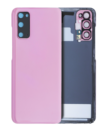 Back Cover Glass With Camera Lens Compatible For Samsung Galaxy S20 (Service Pack) (Cloud Pink)