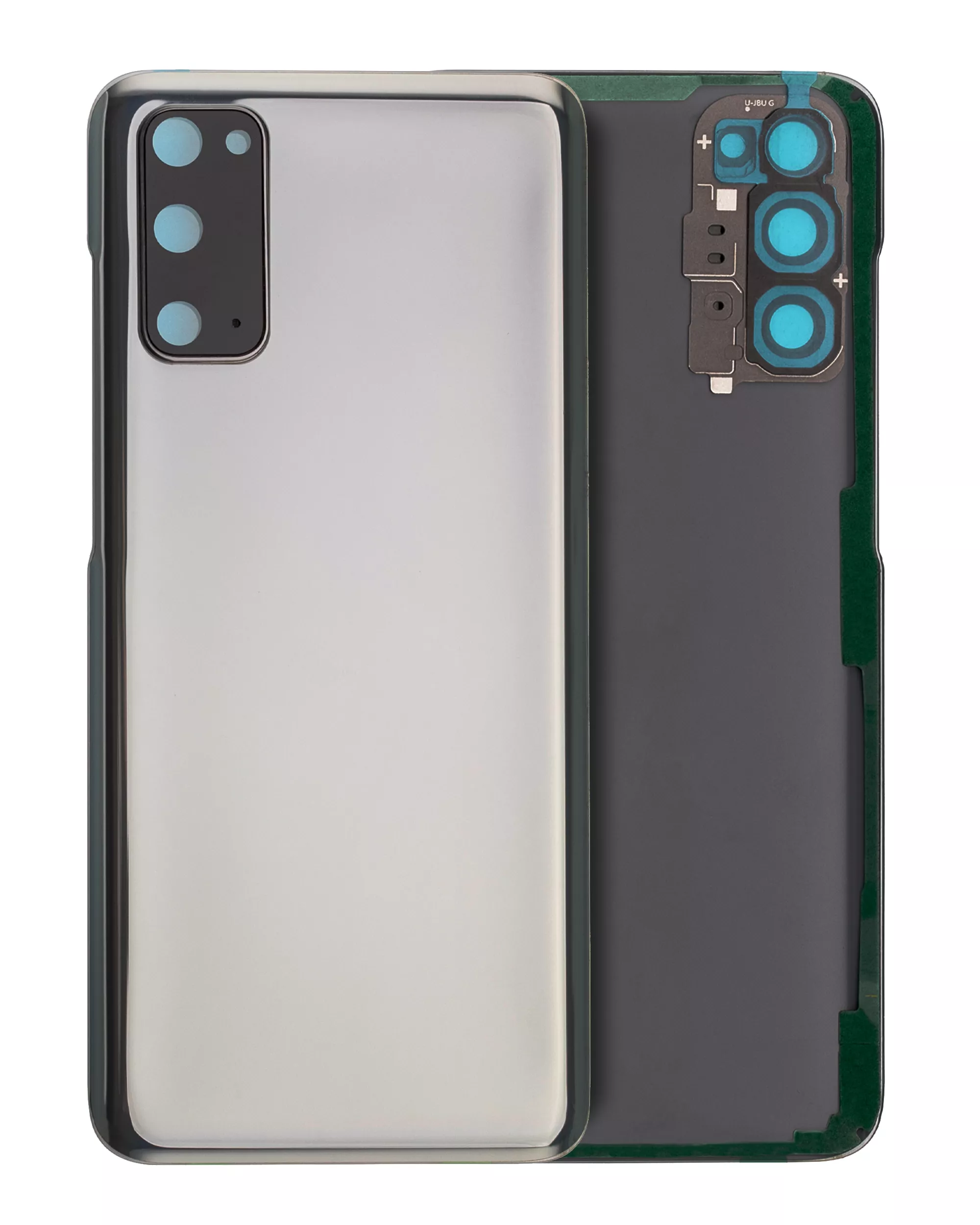 Back Cover Glass With Camera Lens Compatible For Samsung Galaxy S20 (Service Pack) (Cosmic Gray)