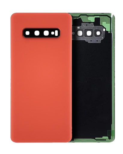 Back cover Glass With Camera Lens Compatible For Samsung Galaxy S10 Plus (Service Pack) (Flamingo Pink)