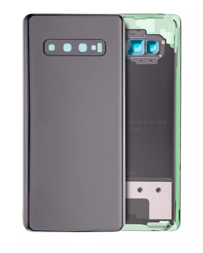 Back cover Glass With Camera Lens Compatible For Samsung Galaxy S10 Plus (Service Pack) (Prism Black)