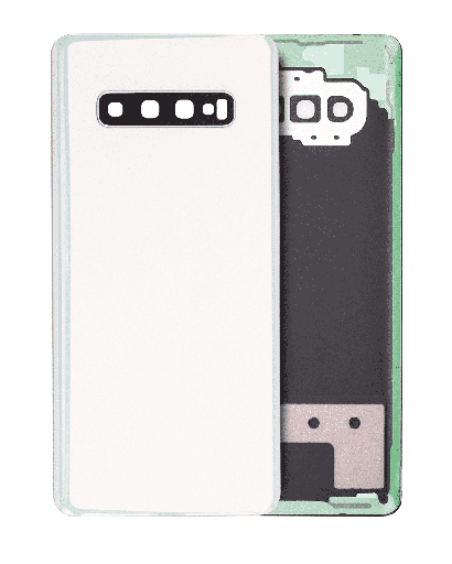 Back cover Glass With Camera Lens Compatible For Samsung Galaxy S10 Plus (Service Pack) (Ceramic White)
