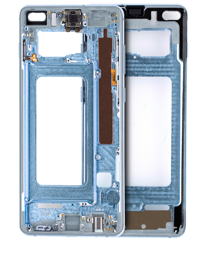 Mid-Frame Housing Compatible For Samsung Galaxy S10 Plus (With Small Parts) (Prism Blue)