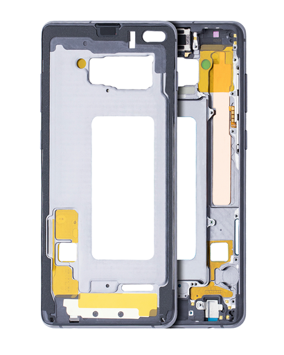 Mid-Frame Housing Compatible For Samsung Galaxy S10 Plus (With Small Parts) (Prism Black)