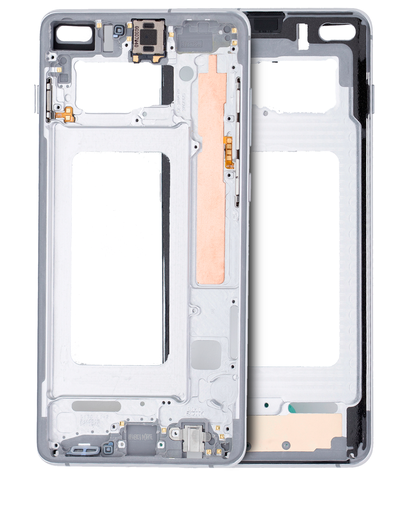 Mid-Frame Housing Compatible For Samsung Galaxy S10 Plus (With Small Parts) (Prism White)