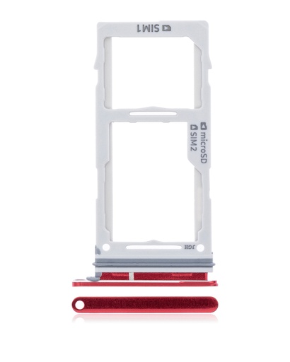 Dual Sim Card Tray Compatible For Samsung Galaxy S10 / S10 Plus (Cardinal Red)