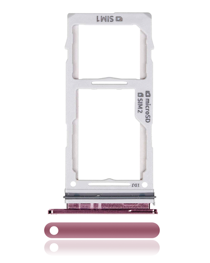 Dual Sim Card Tray Compatible For Samsung Galaxy S10 / S10 Plus / S10E (Flamingo Pink)