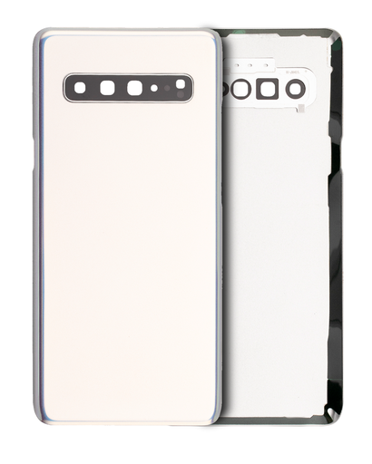 Back cover Glass With Camera Lens Compatible For Samsung Galaxy S10 (G973F) (Service Pack) (Crown Silver)