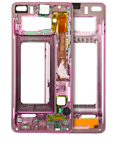 Mid-Frame Housing Compatible For Samsung Galaxy S10 (With Small Parts) (Flamingo Pink)