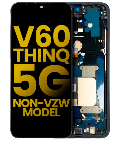 OLED Assembly With Frame Compatible For LG V60 ThinQ 5G (Non-Verizon 5G UW Frame) (Refurbished) (Black)