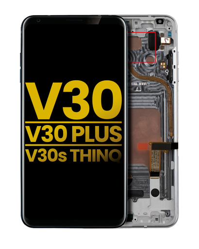 OLED Assembly With Frame Compatible For LG V30 / V30 Plus / V30S ThinQ (Refurbished) (Cloud Silver)
