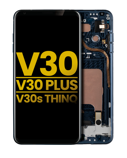 OLED Assembly With Frame Compatible For LG V30 / V30 Plus / V30S ThinQ (Refurbished) (Moroccan Blue)