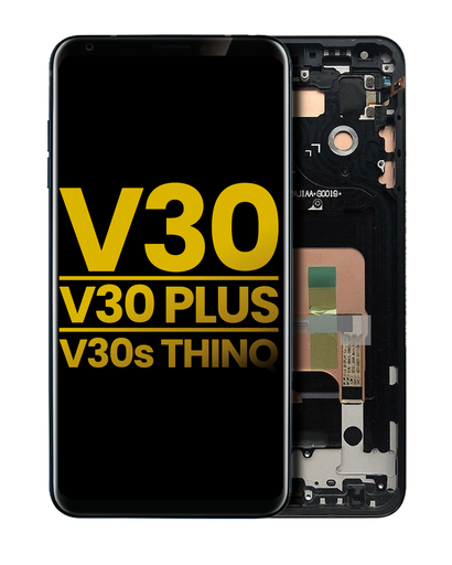 OLED Assembly With Frame Compatible For LG V30 / V30 Plus / V30S ThinQ (Refurbished) (Aurora Black)