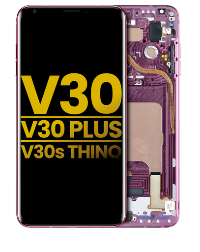 OLED Assembly With Frame Compatible For LG V30 / V30 Plus / V30S ThinQ (Refurbished) (Raspberry Rose)