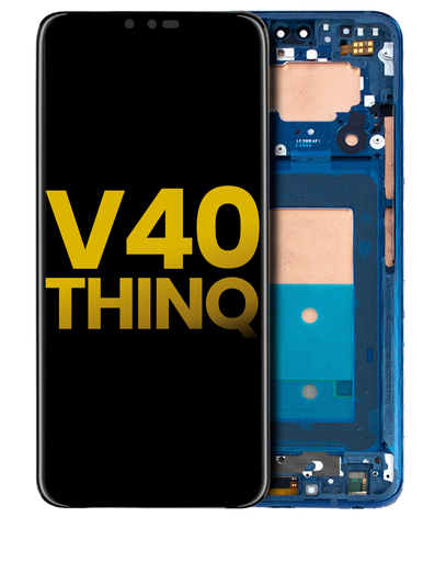 OLED Assembly With Frame Compatible For LG V40 ThinQ (Refurbished) (Blue)