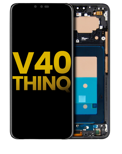 OLED Assembly With Frame Compatible For LG V40 ThinQ (Refurbished) (Black)