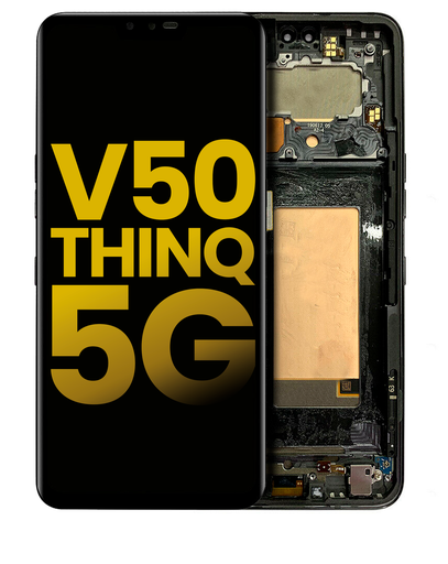 OLED Assembly With Frame Compatible For LG V50 ThinQ 5G (US Version) (Refurbished) (Aurora Black)