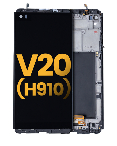 LCD Assembly With Frame Compatible For LG V20 (H910) (Refurbished) (Black)