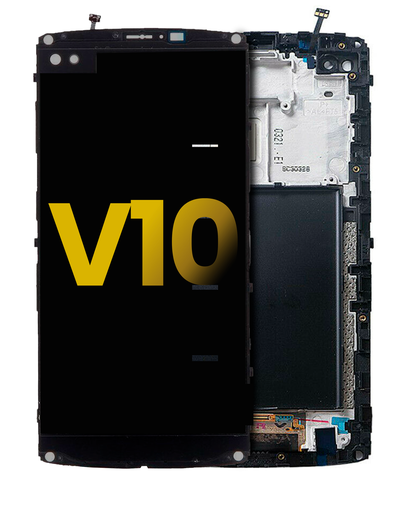 LCD Assembly With Frame Compatible For LG V10 (Refurbished) (Black)