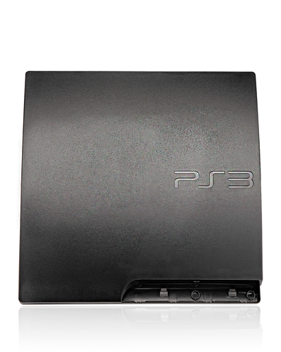 Top &amp; Bottom Housing Compatible For PlayStation 3 Slim (Black)