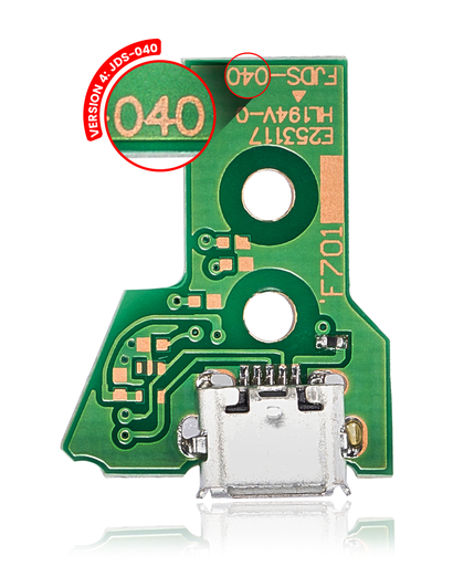 Micro USB Charging Port Board With 12-Pin Flex Cable for PlayStation 4 Controllers (Version 4: JDS-040)