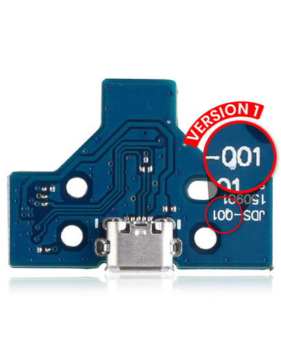 USB Charging Port Board With 14-Pin Flex Cable for PlayStation 4 Controllers (Version 1: JDS-001)
